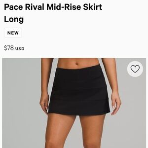 Pace Rival Mid-Rise Skirt
Long SIZE 6